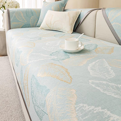 Poduszka na Sofę z Luksusowym Wzorem Liści – Oddychający Materiał, Łatwa Pielęgnacja, Wymiary 70x70 cm do 110x160 cm 12