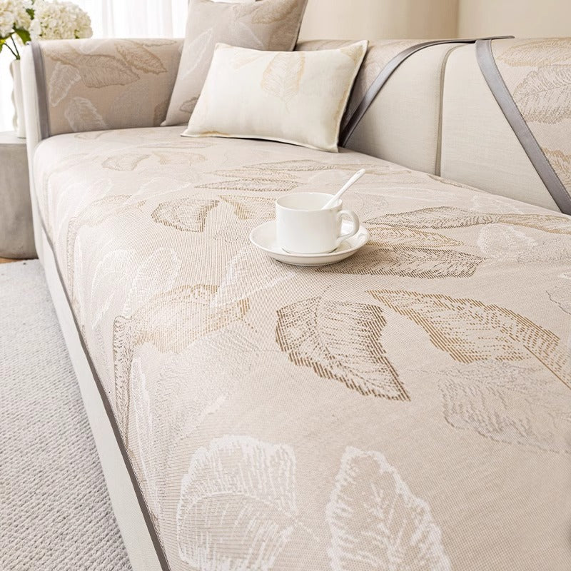 Poduszka na Sofę z Luksusowym Wzorem Liści – Oddychający Materiał, Łatwa Pielęgnacja, Wymiary 70x70 cm do 110x160 cm 14