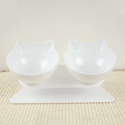 Podwyższona Miska dla Kotów Ergonomiczna, Przyjazna dla Wąsów, BPA-Free, Antypoślizgowa, 25 cm x 25 cm 6