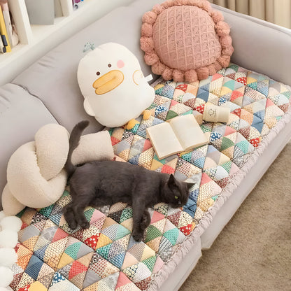 Pokrowiec na kanapę z bawełny – Ochronny, elegancki pokrowiec uniwersalny idealny dla właścicieli zwierząt i dzieci 0