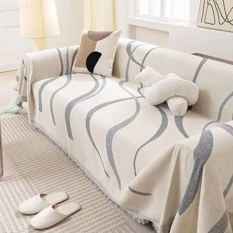 Pokrowiec na sofę z chenillu i bawełny – Uniwersalny, odwracalny, elegancki | Ochrona i komfort dla każdego wnętrza 3