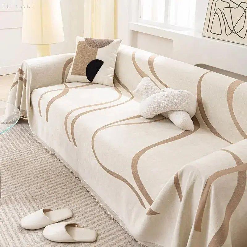 Pokrowiec na sofę z chenillu i bawełny – Uniwersalny, odwracalny, elegancki | Ochrona i komfort dla każdego wnętrza 4