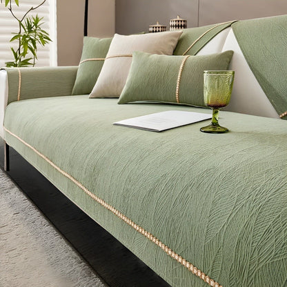 Pokrowiec na sofę z lnu – Elegancka ochrona przed zadrapaniami dla właścicieli zwierząt, łatwy w pielęgnacji i montażu 5