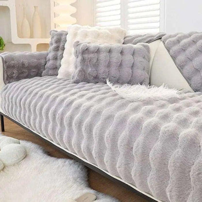 Pokrowiec na sofę z pluszu – Miękki, antypoślizgowy materiał do ochrony i stylizacji mebli w salonie 8