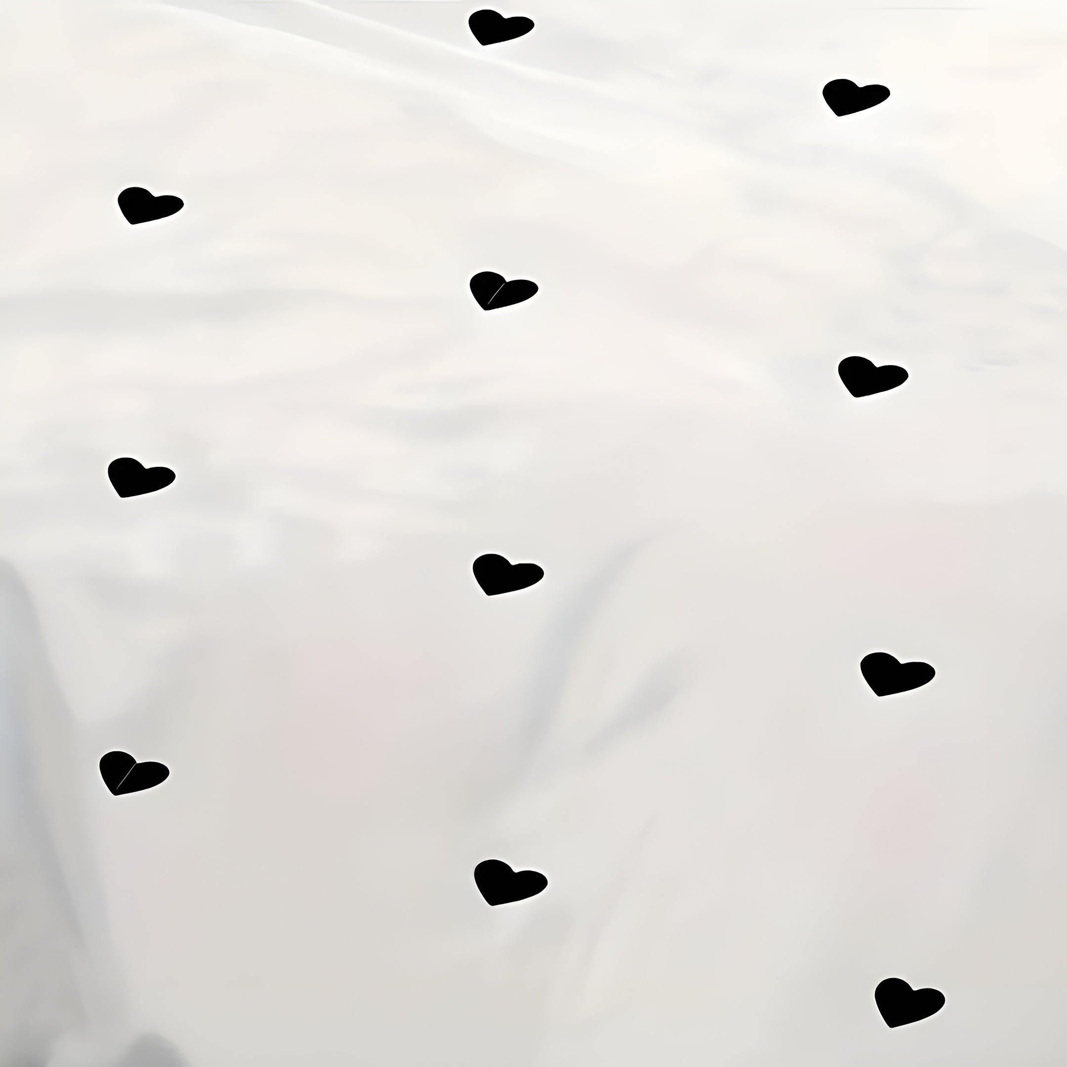 Pościel 200x220 z poliestru – Elegancki zestaw z czarnym wzorem serca, miękki i oddychający, idealny do sypialni 8