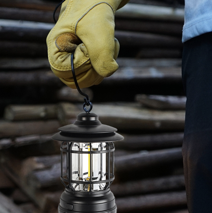 Przenośna Lampa Campingowa z Regulacją Jasności, Ergonomiczny Uchwytem, Wodoodporna LED – Idealna na Biwaki i Wędrówki 2