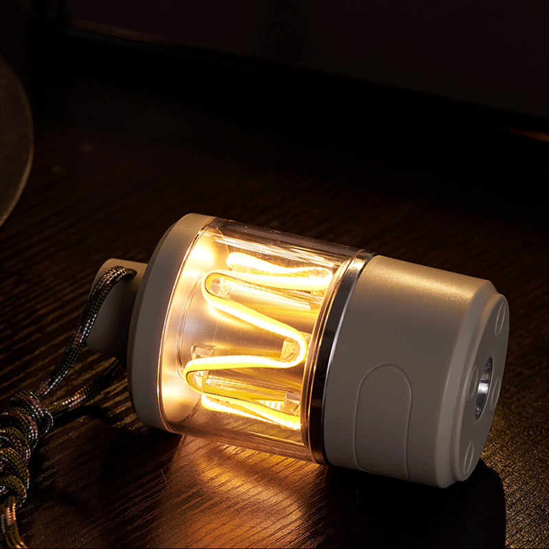 Przenośna Lampa Kempingowa z Regulacją Jasności i Ładowaniem USB – Wodoodporna Lampka Kempingowa 3W, Stylowy Design, Długi Czas Pracy 8