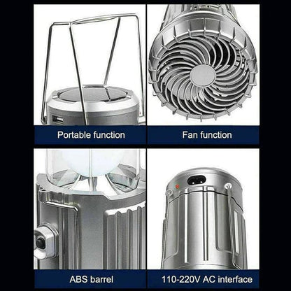 Przenośna Lampa Solarno-LED 6w1 z Powerbankiem, Wodoodporna, Energooszczędna, Idealna na Camping i Outdoor 4