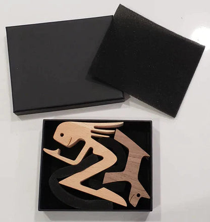 Ręcznie Rzeźbiona Figura Psa HeartBond – Symbol Miłości i Lojalności z Naturalnego Drewna, Rustykalny Styl 6