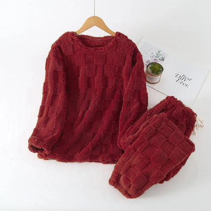 RelaX Damska Piżama Dwuczęściowa – Stylowy Krój w Kratkę na Zimowe Wieczory [piżama damska] 6