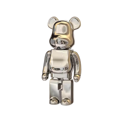 Rzeźba Bearbrick w Kolorze Refleksyjnym, Ręcznie Wykonana, Wiele Rozmiarów – Dekoracja Wnętrz 35-180 cm 1