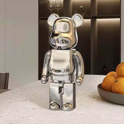 Rzeźba Bearbrick w Kolorze Refleksyjnym, Ręcznie Wykonana, Wiele Rozmiarów – Dekoracja Wnętrz 35-180 cm 2