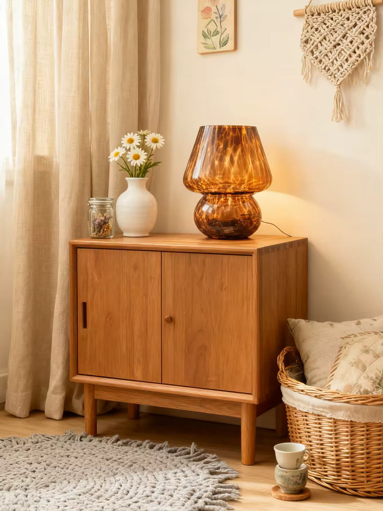 Lampa stołowa szklana w stylu vintage – Zestaw lamp do salonu z funkcją ściemniania i kompaktową podstawą, idealne do sypialni