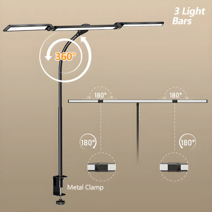 Lampa biurkowa LED z ruchomą szyjką – Ultra jasna, przyjazna dla oczu lampa na biurko do domowego biura