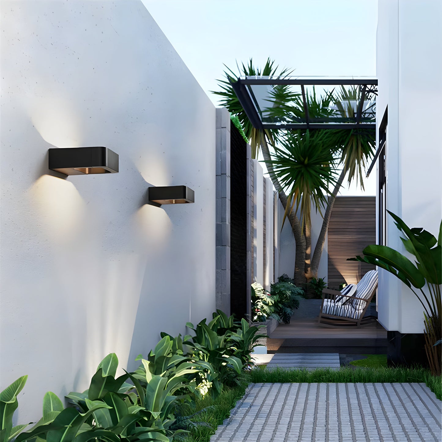 Funky Nowoczesna Lampa Ogrodowa – Wodoodporna LED z Automatycznym Czujnikiem [lampa ogrodowa]