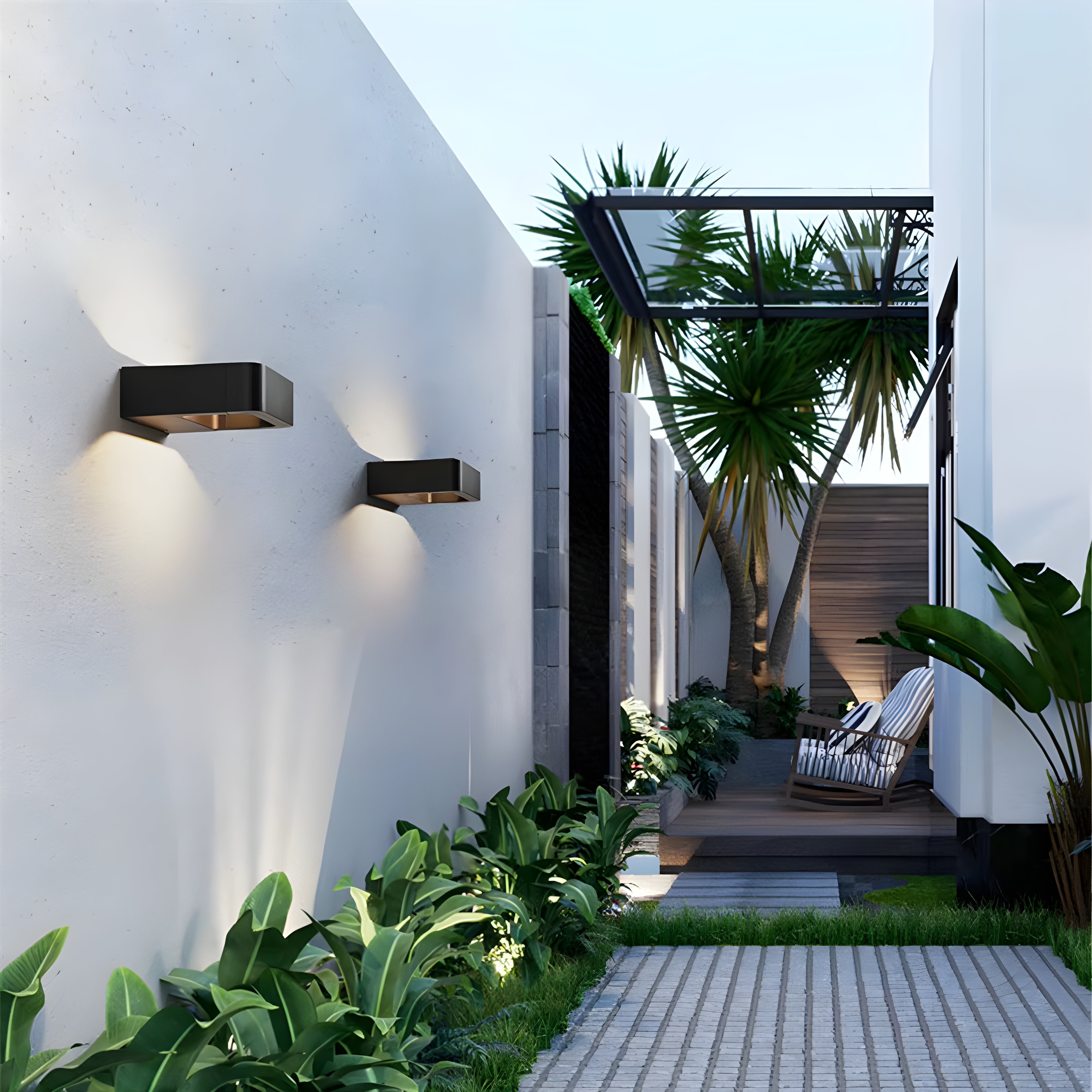 Funky Nowoczesna Lampa Ogrodowa – Wodoodporna LED z Automatycznym Czujnikiem [lampa ogrodowa]