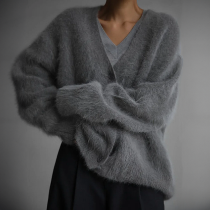 Damski sweter kaszmirowy w rozmiarze XL – pełna sylwetka