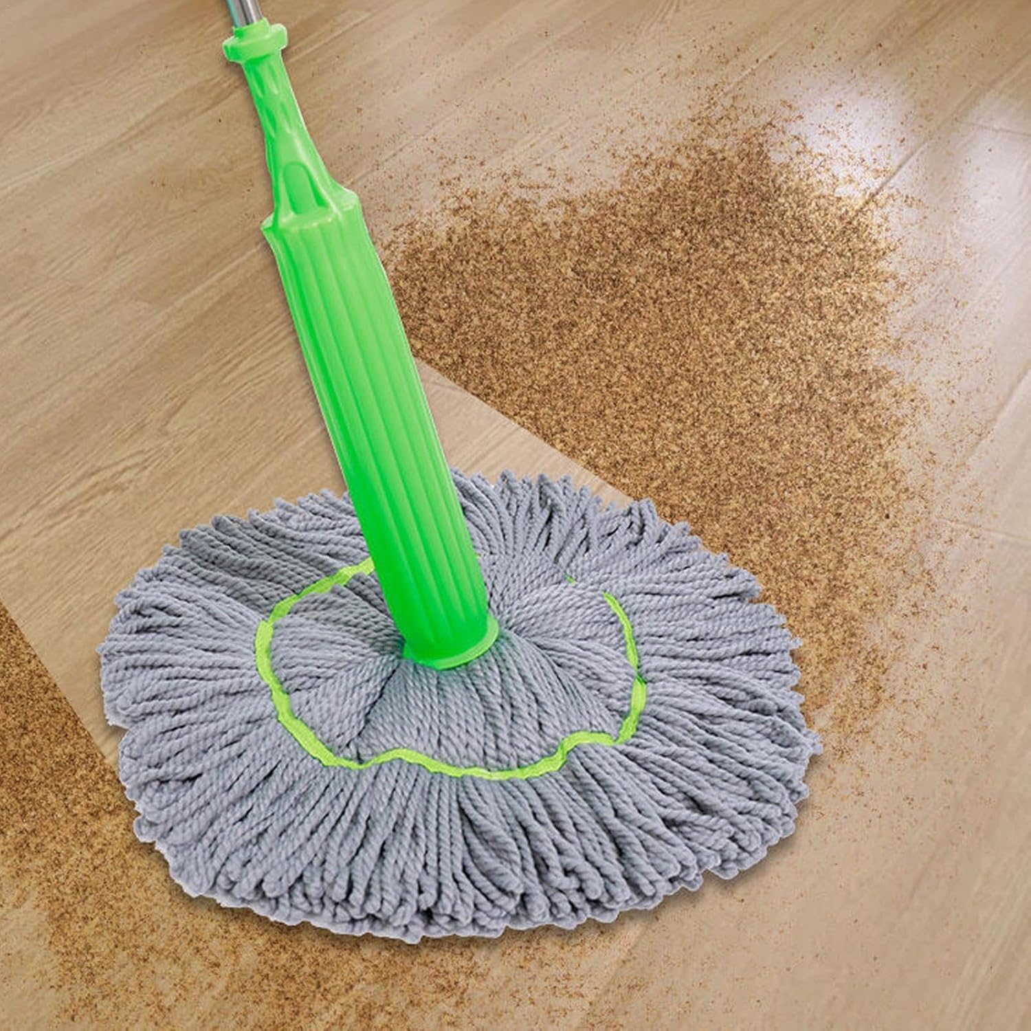 Samowyciskający mop z mikrofibry – skuteczne i higieniczne czyszczenie wszystkich rodzajów podłóg | Regulowany uchwyt 5