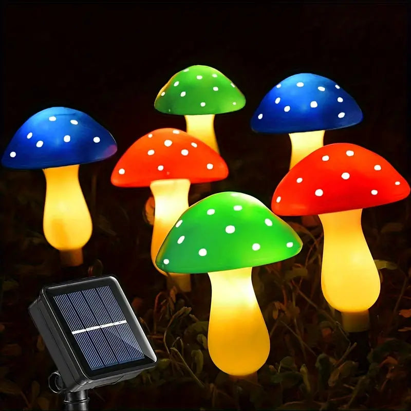 Dekoracyjne lampki solarne grzybki – wodoszczelne oświetlenie ogrodu