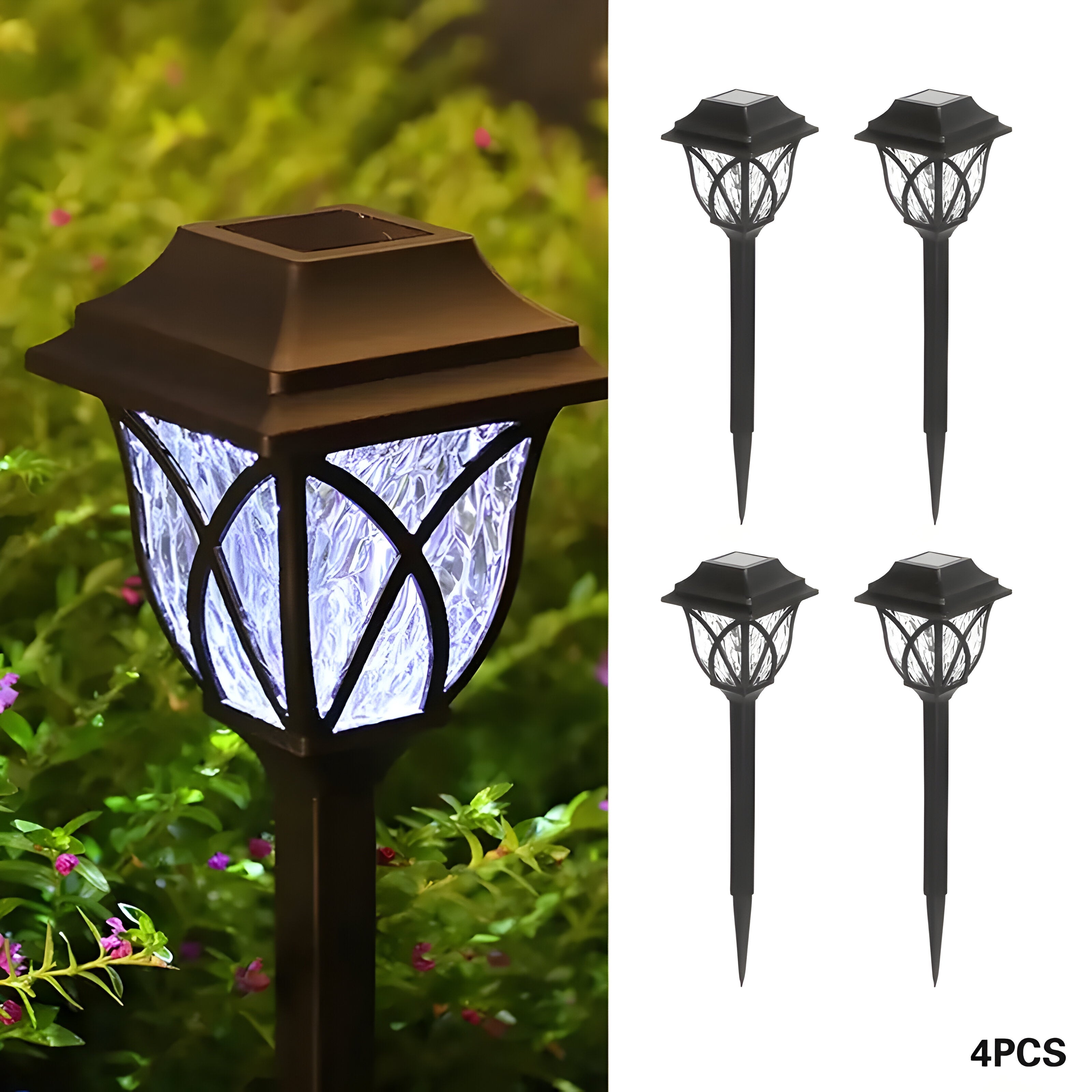 Solarne lampy ogrodowe w stylu vintage – Ekologiczne oświetlenie zewnętrzne, automatyczne, odporne na warunki atmosferyczne 3