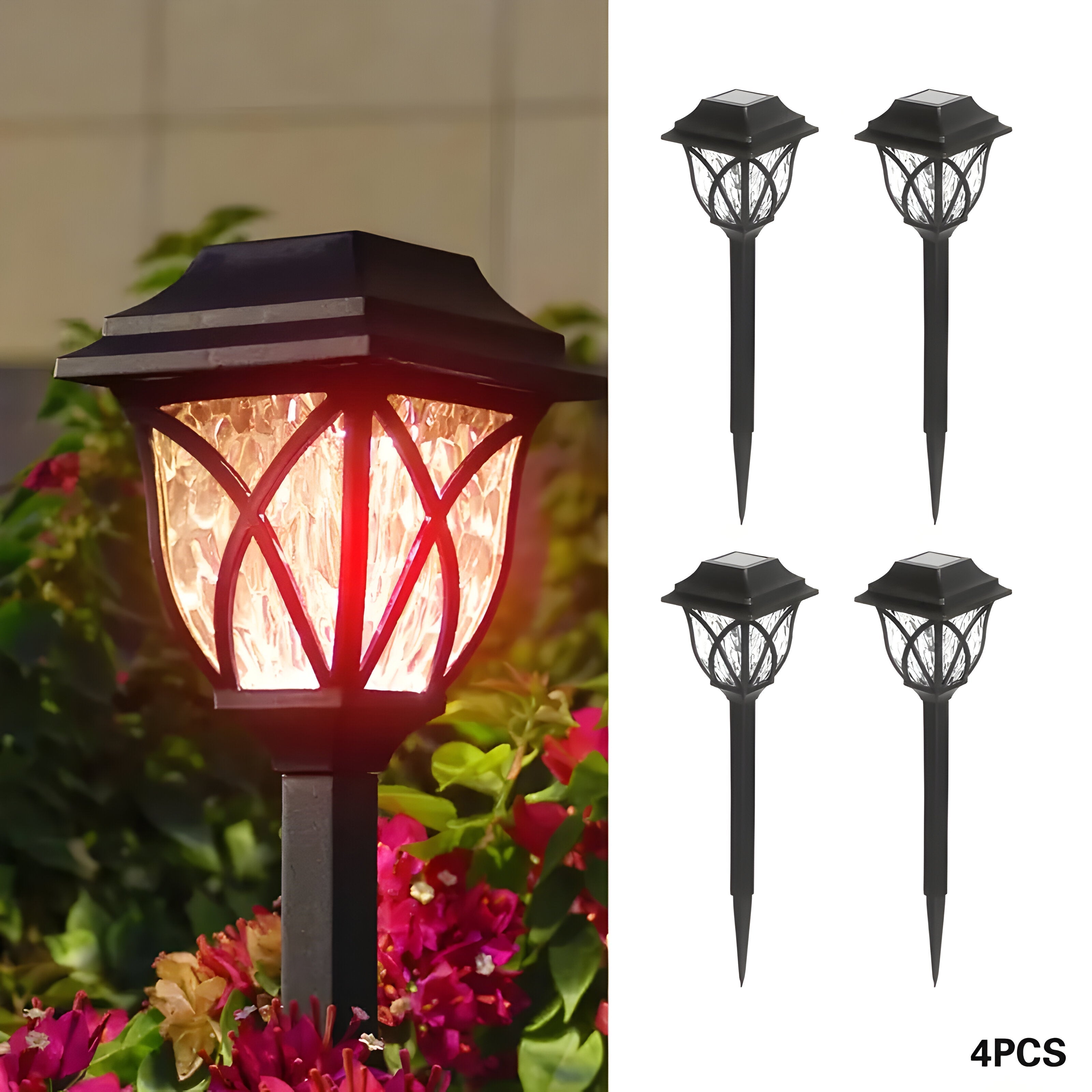 Solarne lampy ogrodowe w stylu vintage – Ekologiczne oświetlenie zewnętrzne, automatyczne, odporne na warunki atmosferyczne 4