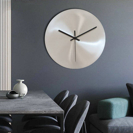 Stylowy Zegar Ścienny do Salonu – Cichy Mechanizm, Stal Nierdzewna, 30 cm, Elegancki Zegar na Ścianę 0