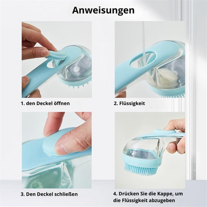 Szczotka do Kąpieli dla Psa z Funkcją Masażu i Dozownikiem Szamponu – Ergonomiczny Uchwyt, Idealna dla Wszystkich Ras 3