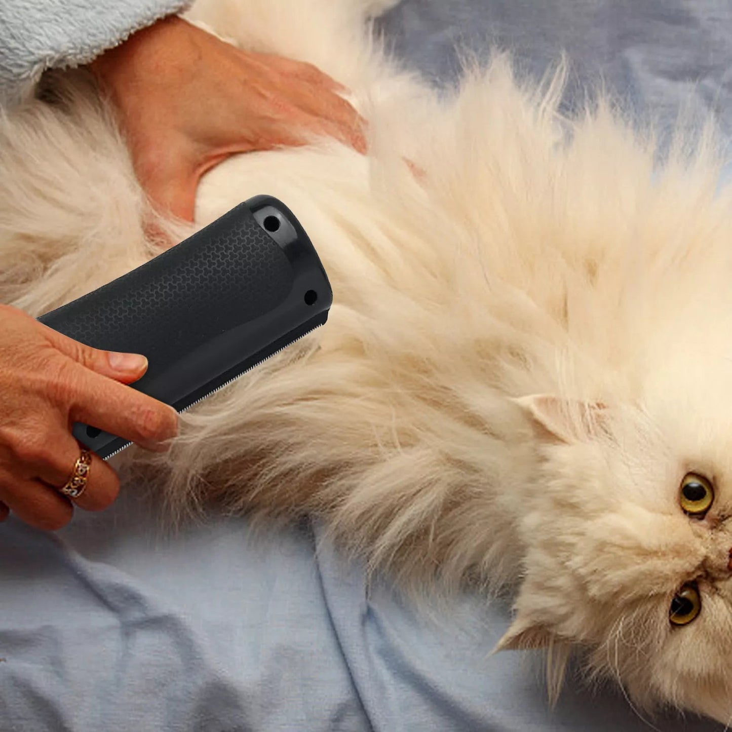 Szczotka do Pielęgnacji Sierści dla Psów i Kotów z Ergonomicznym Uchwytam – Redukcja Wypadania Sierści, Miękkie Włosie 1