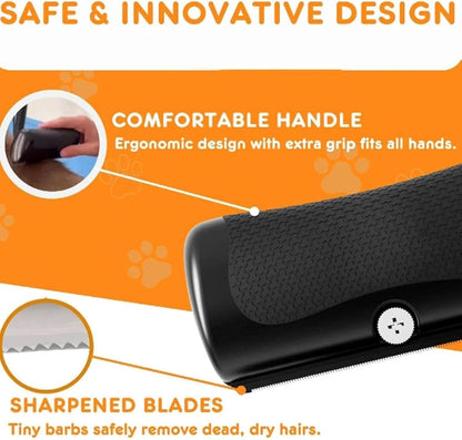 Szczotka do Pielęgnacji Sierści dla Psów i Kotów z Ergonomicznym Uchwytam – Redukcja Wypadania Sierści, Miękkie Włosie 3