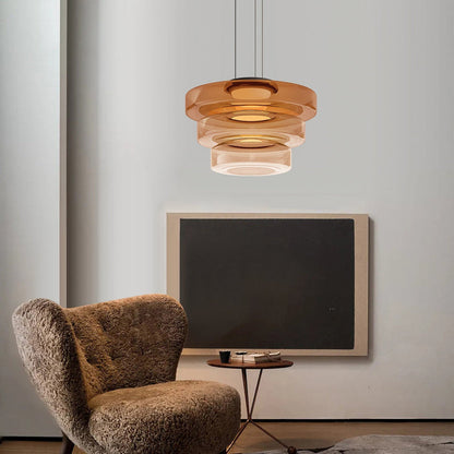 Szklana Lampa Wisząca w Stylu Bauhaus z Regulowaną Wysokością – Nowoczesne Oświetlenie do Salonu 3000K 1