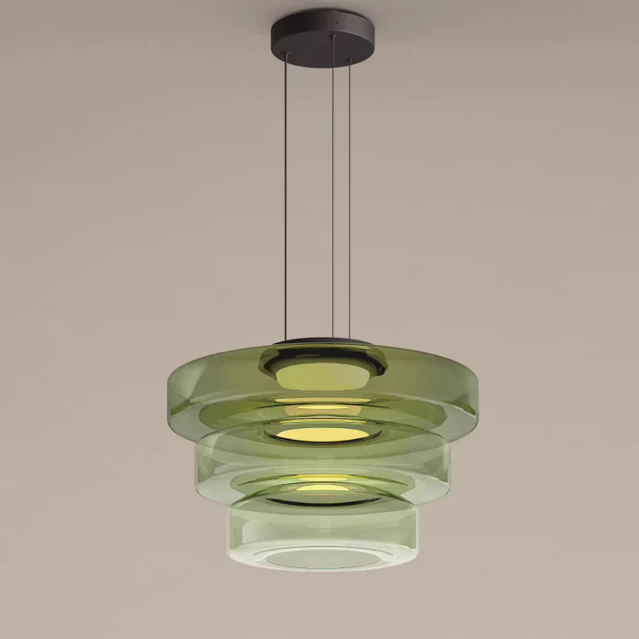 Szklana Lampa Wisząca w Stylu Bauhaus z Regulowaną Wysokością – Nowoczesne Oświetlenie do Salonu 3000K 6
