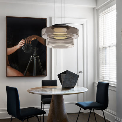 Szklana Lampa Wisząca w Stylu Bauhaus z Regulowaną Wysokością – Nowoczesne Oświetlenie do Salonu 3000K 9