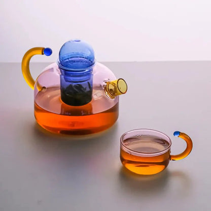 Szklany Czajnik z Zaparzaczem do Herbaty – Ekologiczny Zestaw do Parzenia Herbaty z Filiżanką, 400 ml 6