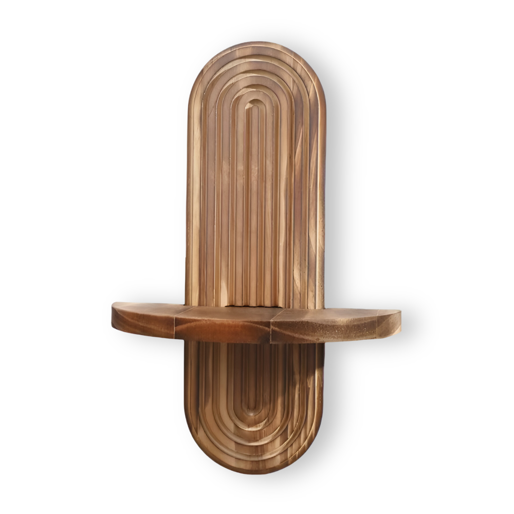 Tymber Geometryczne Drewniane Półki Ścienne – Nowoczesny Design do Dekoracji Wnętrz Półki Drewniane 0