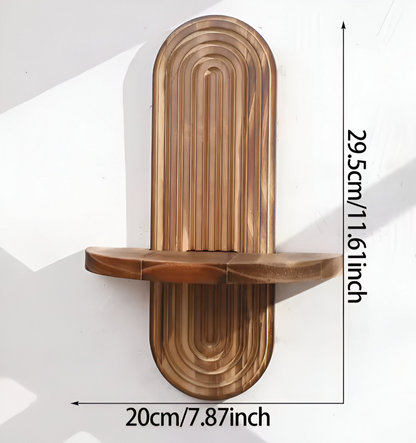 Tymber Geometryczne Drewniane Półki Ścienne – Nowoczesny Design do Dekoracji Wnętrz Półki Drewniane 4