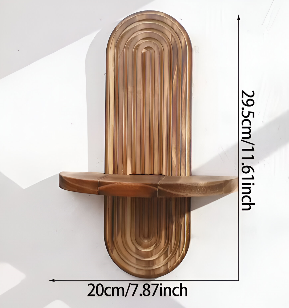 Tymber Geometryczne Drewniane Półki Ścienne – Nowoczesny Design do Dekoracji Wnętrz Półki Drewniane 4