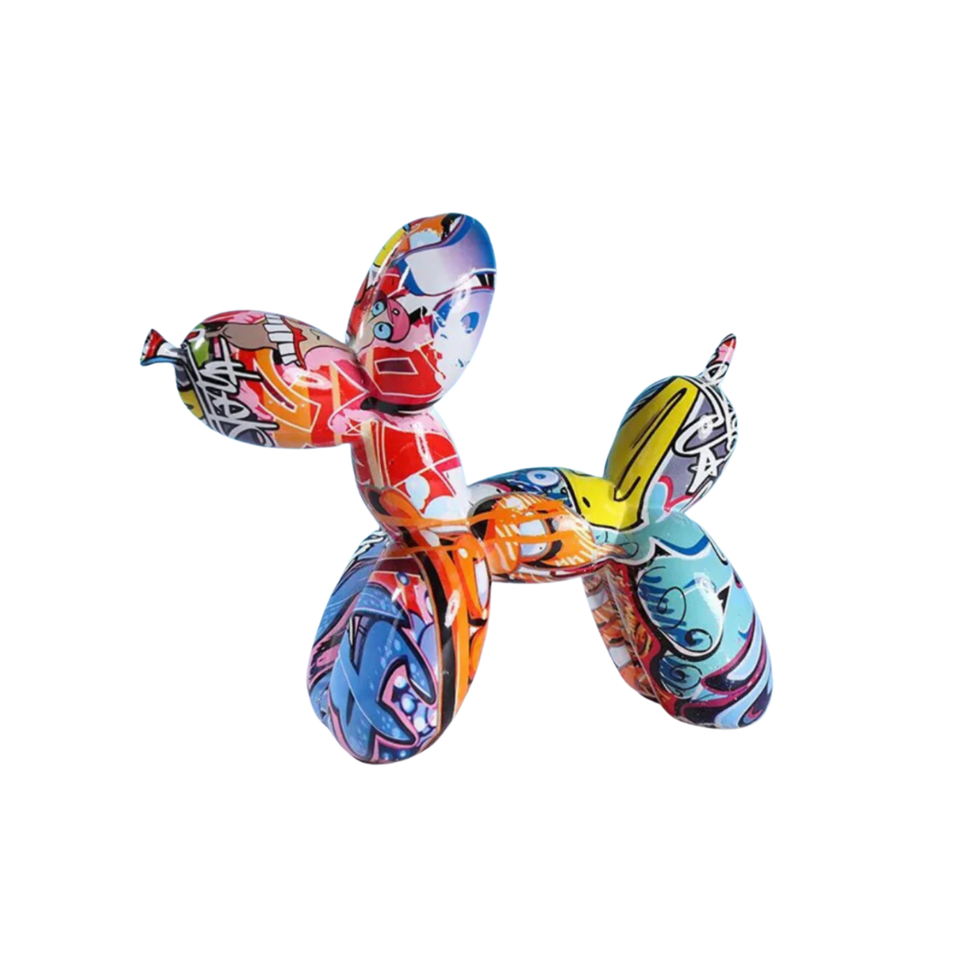 Unikalna Inflatable Dog Decoration z Wysokiej Jakości Żywicy – Ręcznie Wykonana, 21x17x9 cm, Kolorowa Figura do Wnętrz 1