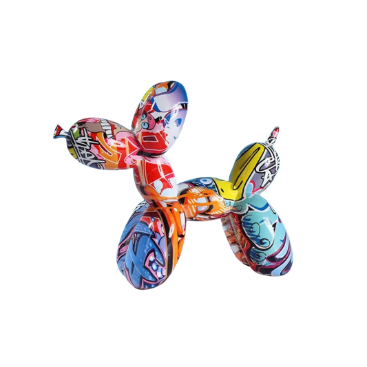 Unikalna Inflatable Dog Decoration z Wysokiej Jakości Żywicy – Ręcznie Wykonana, 21x17x9 cm, Kolorowa Figura do Wnętrz 1