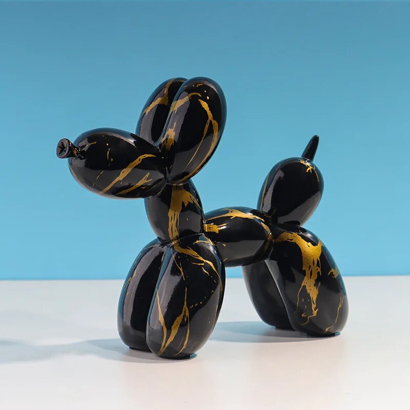 Unikalna Inflatable Dog Decoration z Wysokiej Jakości Żywicy – Ręcznie Wykonana, 21x17x9 cm, Kolorowa Figura do Wnętrz 6