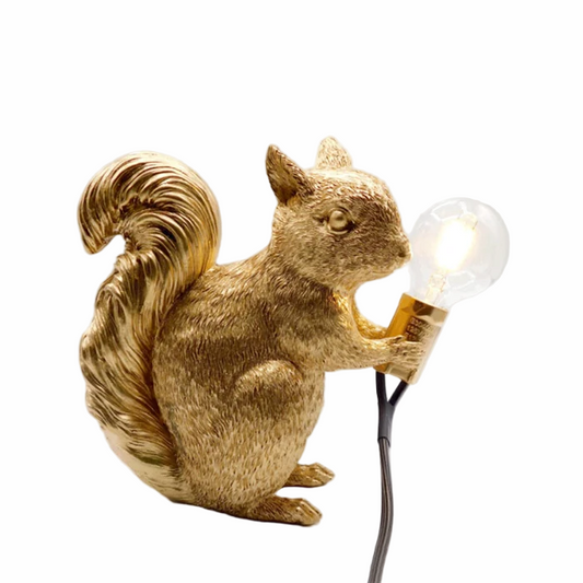 Urocza Lampka Stołowa w Kształcie Wiewiórki – Minimalistyczny Design do Pokoju Dziecięcego, Ciepłe Światło, 14 cm 0
