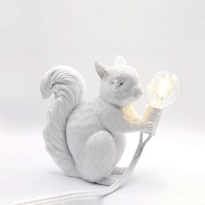 Urocza Lampka Stołowa w Kształcie Wiewiórki – Minimalistyczny Design do Pokoju Dziecięcego, Ciepłe Światło, 14 cm 6