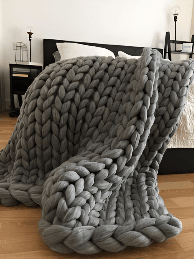 Warkoczowa Narzuta na Łóżko z Wełny, Oddychająca i Luksusowa, Różne Rozmiary i Kolory 17