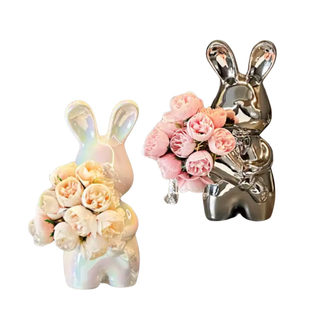 Wazon Ceramiczny Bunny Bloom – Ręcznie Wykonany, Minimalistyczny Design do Dekoracji Wnętrz 1
