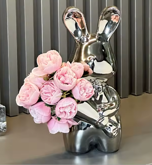 Wazon Ceramiczny Bunny Bloom – Ręcznie Wykonany, Minimalistyczny Design do Dekoracji Wnętrz 3