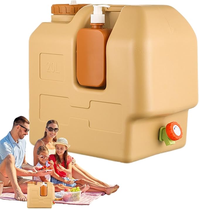 Wodoodporny Pojemnik na Wodę z Kranikiem i Ergonomicznym Uchem – Idealny do Biwakowania i Kempingu 0