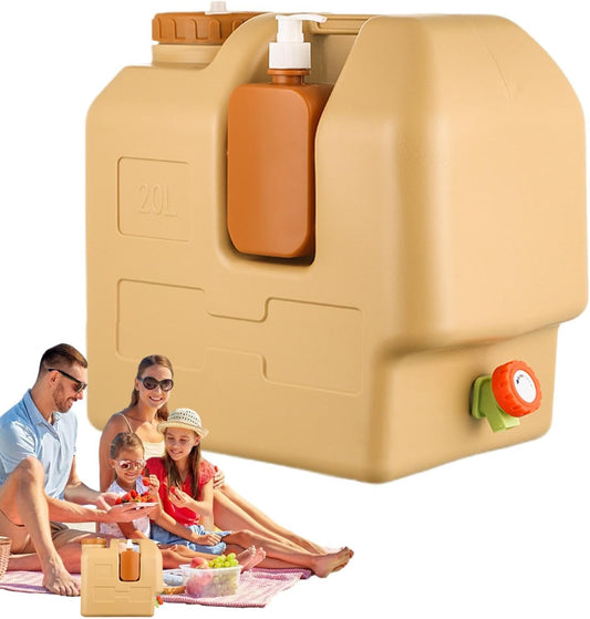 Wodoodporny Pojemnik na Wodę z Kranikiem i Ergonomicznym Uchem – Idealny do Biwakowania i Kempingu 1