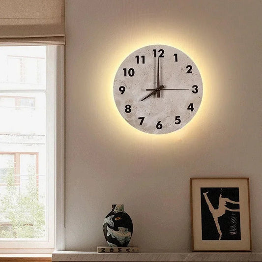Zegar Ścienny CHRONOS z Wyświetlaczem LED i Czujnikiem Temperatury – Klasyczny Zegar na Ścianę do Salonu 0