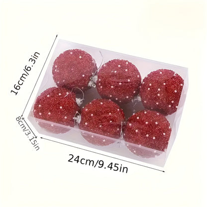 Zestaw 6 Błyszczących Bombek Choinkowych w Kolorze Szampana – Elegancka Bombka Szklana na Święta 8