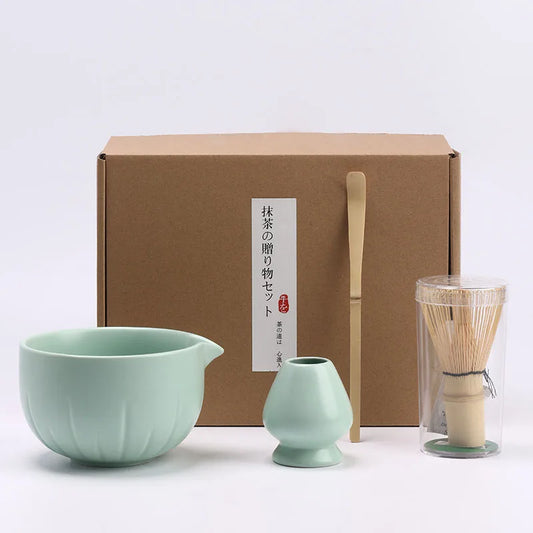 Zestaw do Herbaty Matcha w Stylu Japońskim – 4 Elementy z Akcesoriami, Idealny na Prezent 3