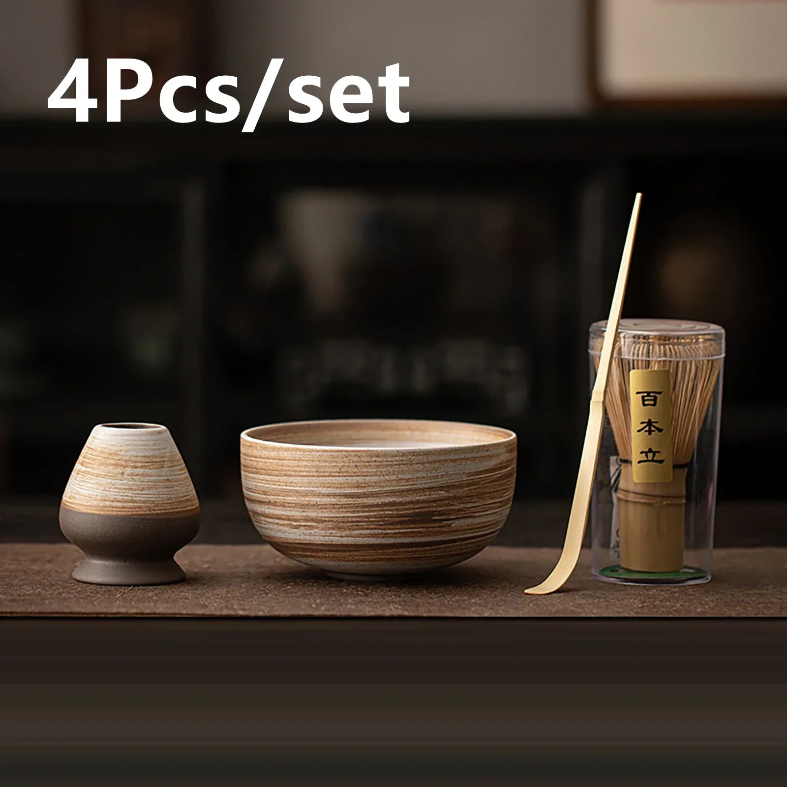 Zestaw do Matcha z Bambusowym Whiskiem i Łyżeczką – 4 Elementy do Parzenia Herbaty i Zestaw Herbat 11